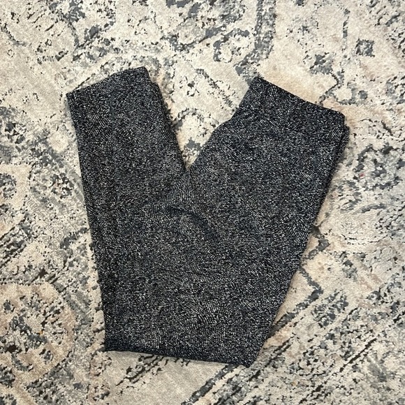 Lululemon On The Fly Pant Feathered Jacquard Black White / Black - Picture 7 of 10